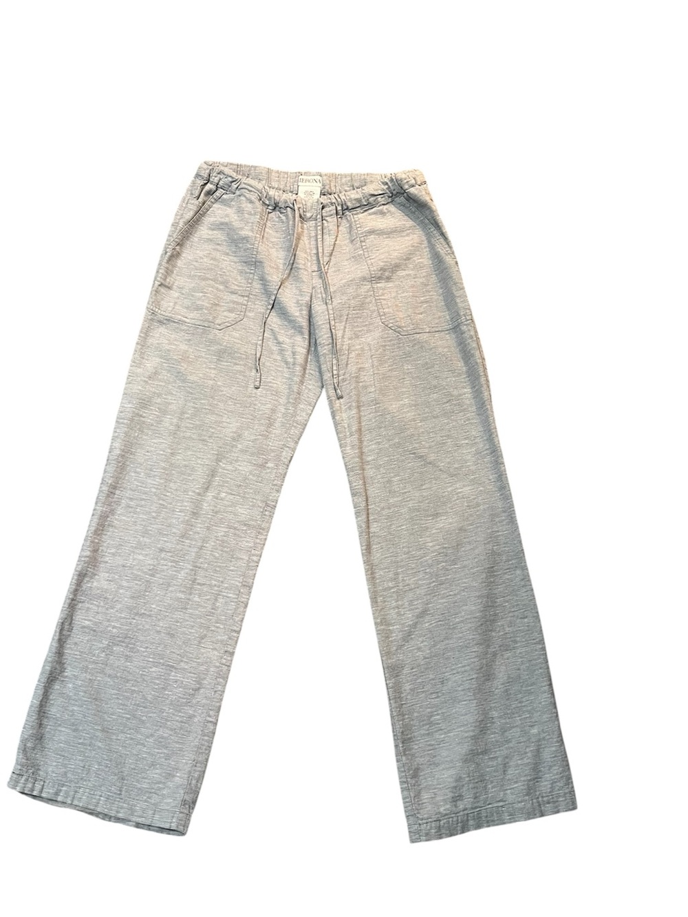 Merona Light Heather Gray Wide Leg Drawstring Pants Size Small
